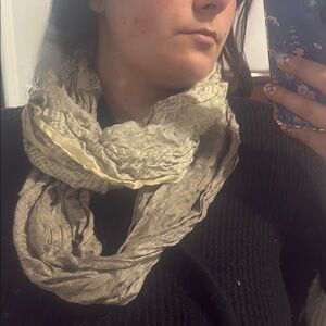 Free Elegant Cream and Tan circle Scarf with bundles of 4 or more